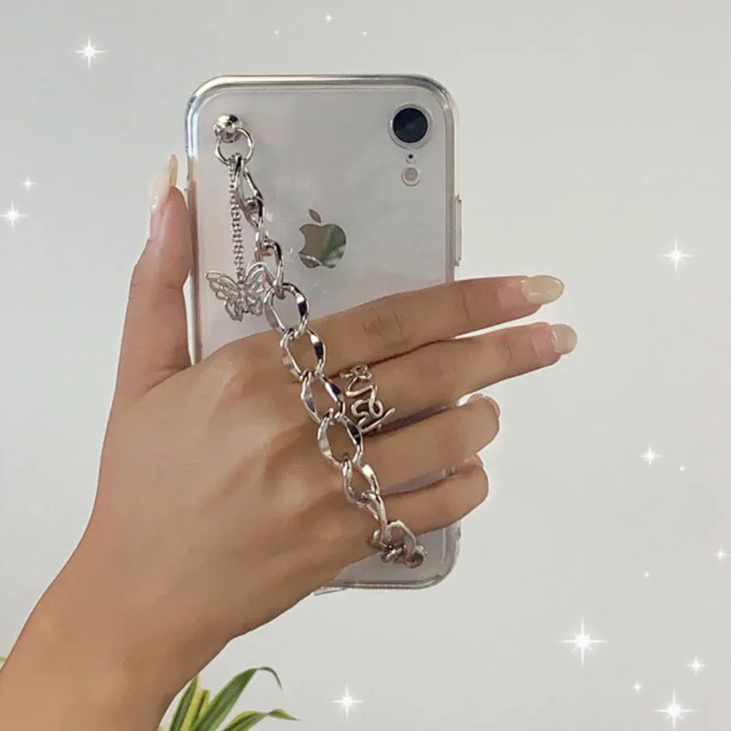 Korean Butterfly Chain Bracelet Phone Case For Iphone 13 12 11 Pro Max