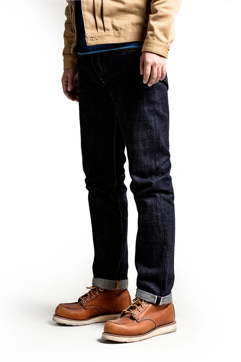 SD107-0001 RockCanRoll Read Description! Heavy Weight Indigo Selvage Unwashed Pants Unsanforised Thick Raw Denim Jean 17oz 2