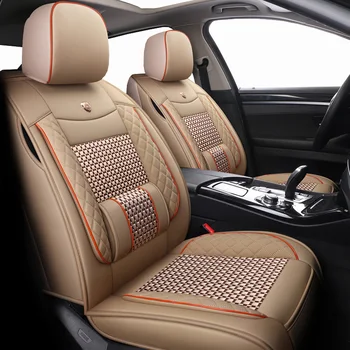 

New Leather&ice silk car seat covers For Volvo c30 s40 s60 s80 v40 v50 v60 v70 xc60 2018 xc70 xc90
