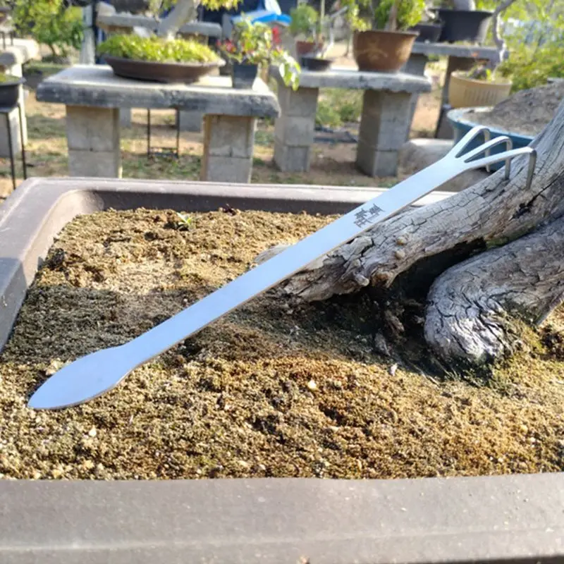 1pc Stainless Steel Bonsai Root Rake Bonsai & Gardening Spatula Loosen Soil Multifunctional Garden Tool