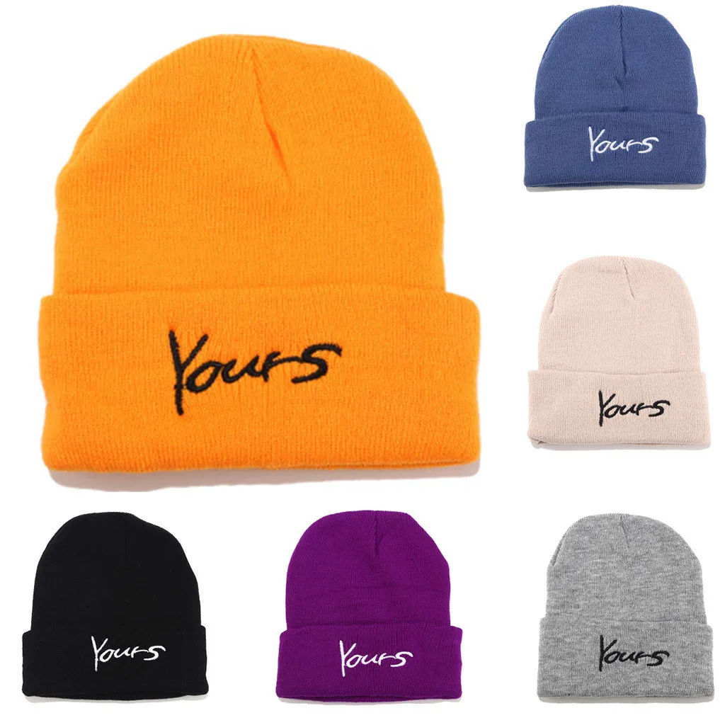 

2019 New Fashion Beanie Womens Beanie Hat Autumn Beanie Knitted Wool Hat Casual Knitted casual Letter Sport Hat czapka zimowa