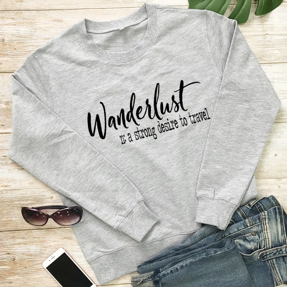 Wanderlust определение 100% хлопок для пеших прогулок на открытом воздухе толстовка