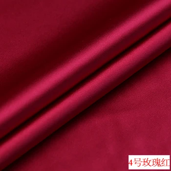

Solid color stretch plain crepe satin mulberry silk fabric
