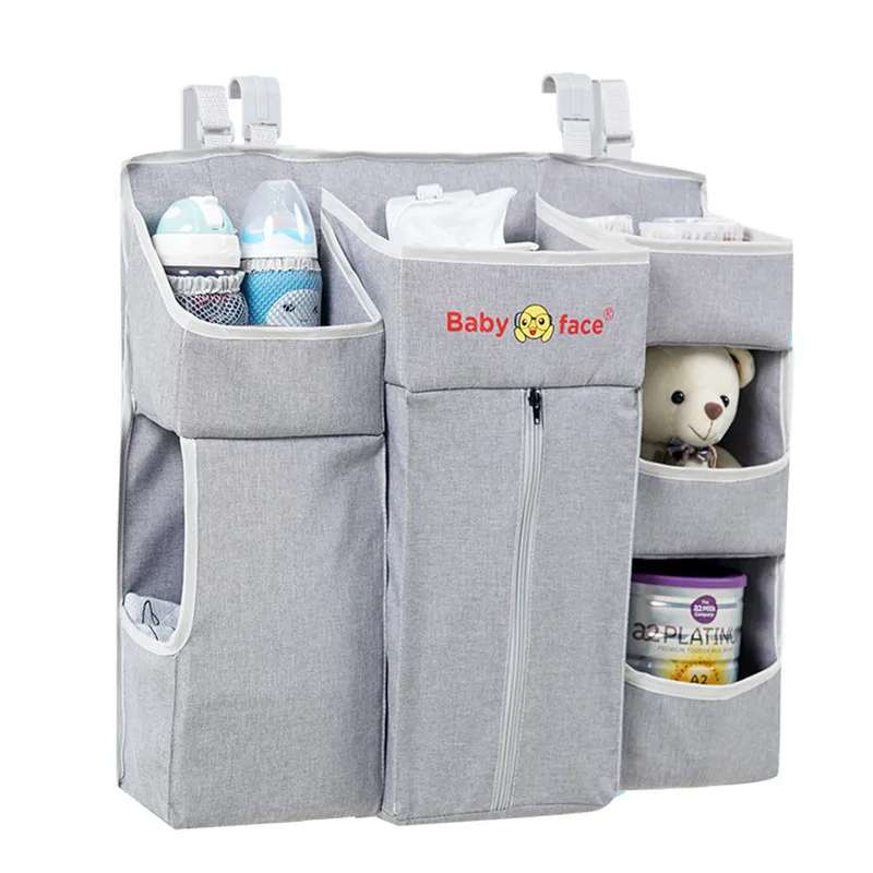 Новое Многофункциональное Универсальное Детское хранение для спальни сумка для хранения детских подгузников Комплект постельного белья - Цвет: Light grey
