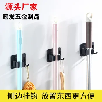 

304 stainless steel manufacturers selling mop mop tied broom black mop clamp from punching single hook