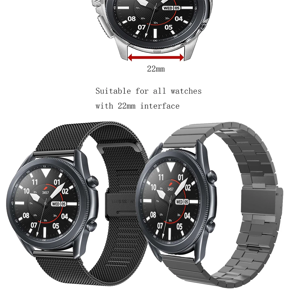 Ремешок из нержавеющей стали для Samsung Gear S3 22 мм Frontier/Classic 45 | Наручные часы