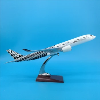 

47cm Black Airbus A350-XWB Prototype Carbon Fiber Aircraft Model Decoration Collection Collectible Airplane Models Adult Toys