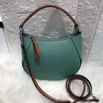 

Ellacey 2020 Genuine Leather Women Bags Brand Luxury Handbags Cow Leather Ladies Shell Bag Vintage Crossbody Small Shoulder Bags