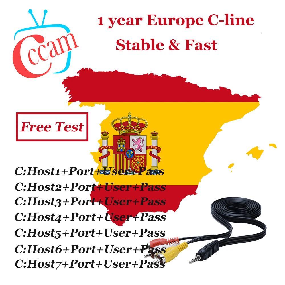 

Satxtrem Cccam Server HD 1 Year Free 6/7/8 Cline Europe Codigos Cccam Espa A Estable For DVB S2 Receptor Satelite TV Receiver