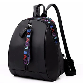 

Fashion Women Patent Leather Backpack Oxford Cloth Girls School Bag Female Simple Mini Travel Rucksack Back Pack dropship