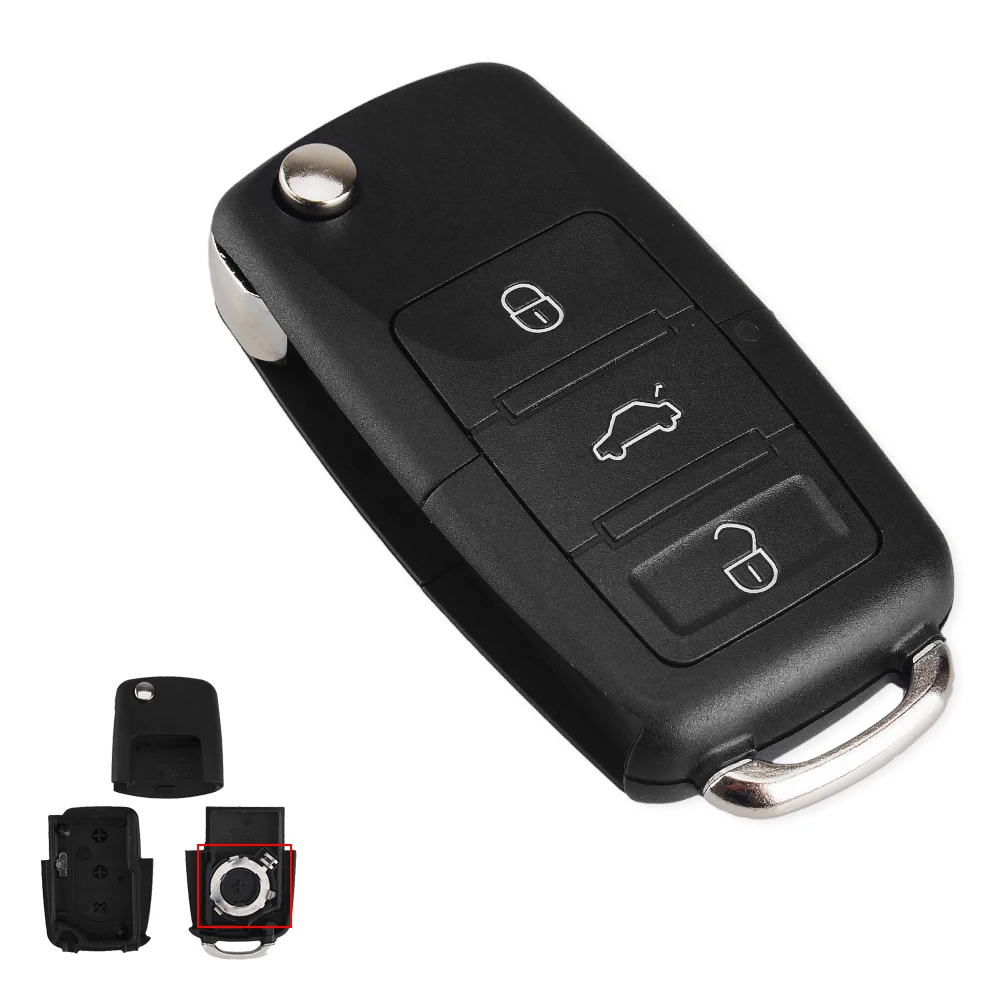 3 Buttons No Blade KEYYOU 2/3 кнопочный флип-чехол для Volkswagen Vw Jetta Golf Passat Beetle Fabia Octavia Ibiza Fob складной чехол для дистанционного ключа - Количество кнопок: 3 Buttons No Blade