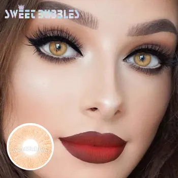 

SweetBubbles Lemon Series Color Contact Lenses Brown Gray Colored Eye Lens 2pcs/pair