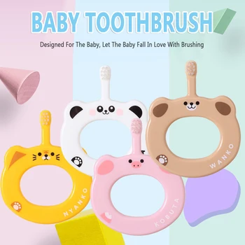 

Anti Slip Handle Children Cartoon Toothbrush Baby Soft Bristles Toothbrush Kids Training Toothbrush for Toddler Children Chewing