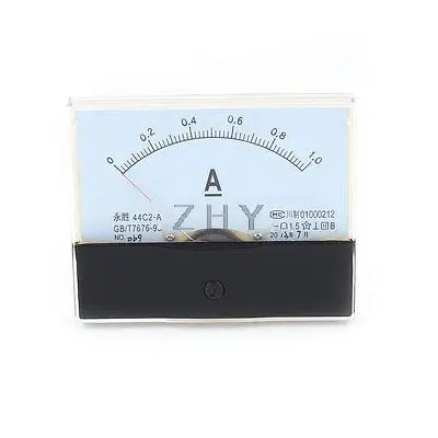 

DC 0-1A Fine Tuning Dial Panel Ampere Meter Clear Off White