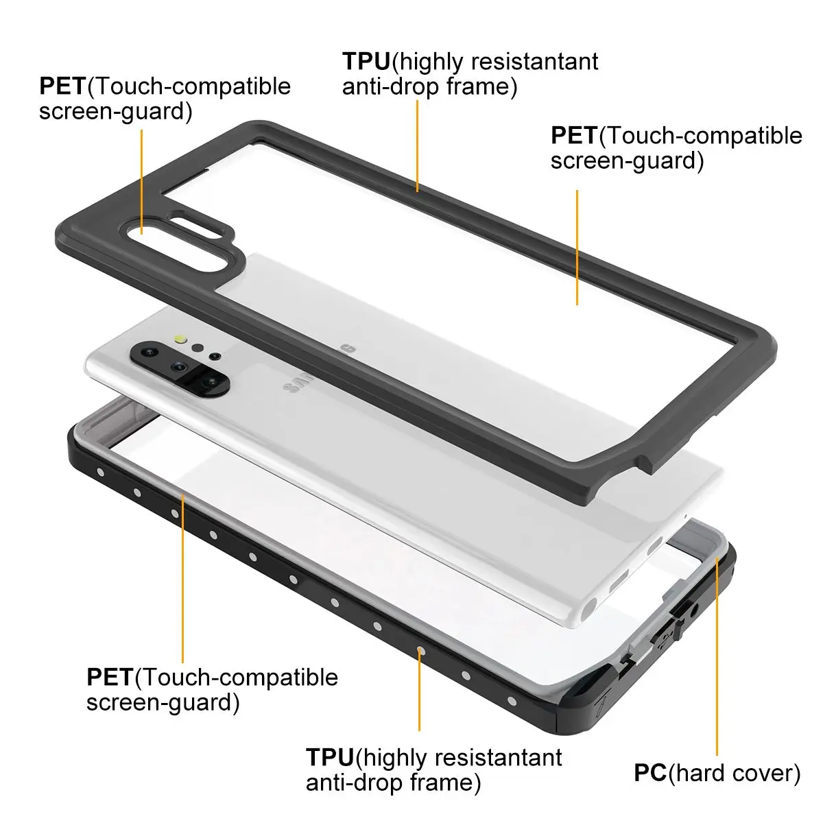 IP68 Водонепроницаемый чехол для samsung Note 10 10 Plus Чехол подводный дайвинг водонепроницаемый пылезащитный чехол для samsung Note 10 Plus