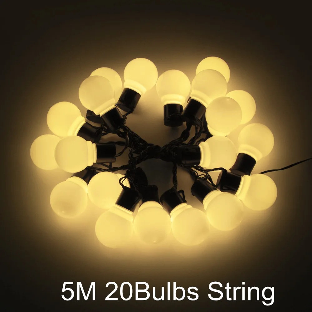 5M Bulbs String Открытый Рождественский Сказочный светильник Солнечная энергия 6 м/7 м/10 м светодиодный гирлянда люсис привело гирлянду для сада Свадебная вечеринка Декор Navidad - Испускаемый цвет: 5M Bulbs String