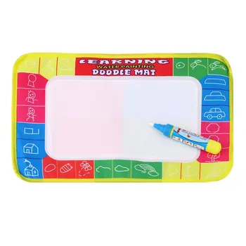 

Hot! Fun Kids Baby Add Water Write Draw Paint Water Drawing Canvas Magic Doodle Mat With Magic Pen Brushes Gift Christmas New