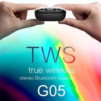 

G05 TWS Wireless Earphone IPX7 Waterproof Bluetooth 5.0 6D Stereo Bluetooth Headsets Touch Control Earbuds Charging Box i12 i99