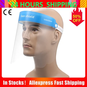 

1/5/10pcs Full Face Mask Anti-droplets Anti-fog Dust-proof Face Shield Protective Cover Transparent Face Eyes Protector