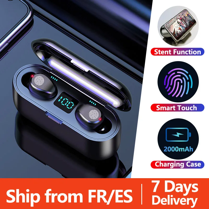 

Wireless Earphones Bluetooth 5.0 Headphones TWS HIFI Sound Touch Control HD Stereo Sport Gaming Headset Mini Bluetooth Earphone