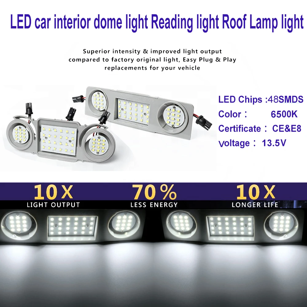 2 шт. для Skoda Octavia Superb 3T4 5 Yeti 5L сиденье Альгамбра Леон светодиодный Автомобильный интерьер купольный светильник для чтения лампа на крыше светильник