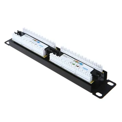 Conector do cabo adaptador de rede cat6 12 portas rj45, painel de patch utp lan, novo, 2021