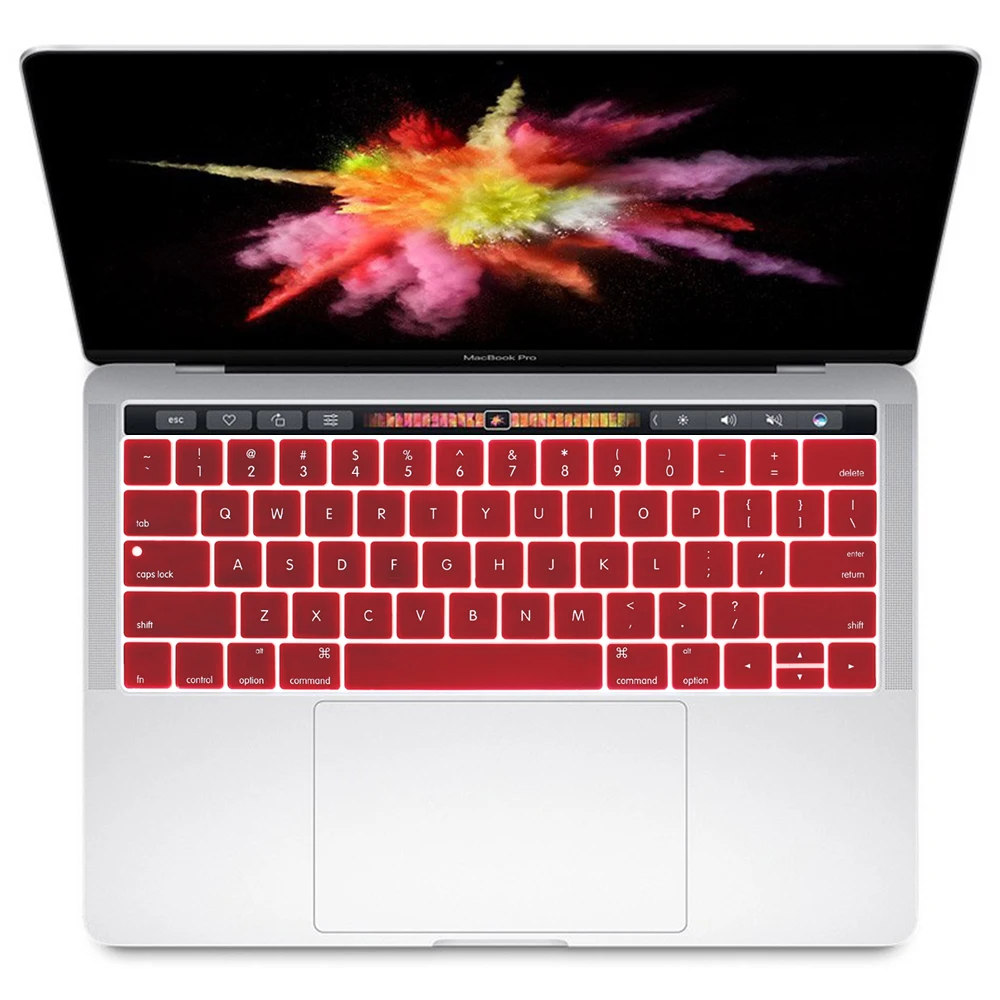 Английская американская Защитная пленка для клавиатуры для Macbook Pro 13,3 A1706 A1989 и 15,4 дюймов A1707 A1990 с сенсорной панелью