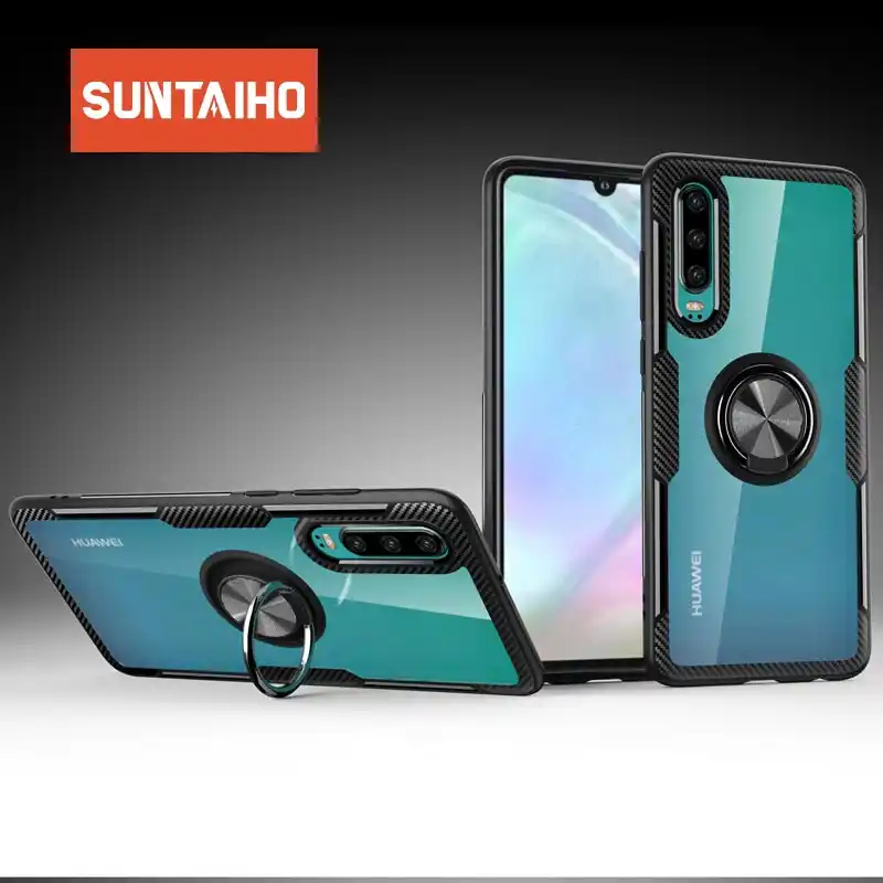Чехол Suntaiho с кольцом держателем для Huawei P20 P30 lite P smart 2019 pro mate 10pro ударопрочный