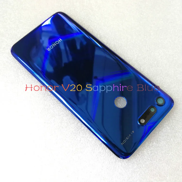 Для huawei Honor View 20 задняя батарея стеклянная крышка Задняя панель корпус двери чехол+ объектив камеры Honor 20 Pro крышка батареи V20