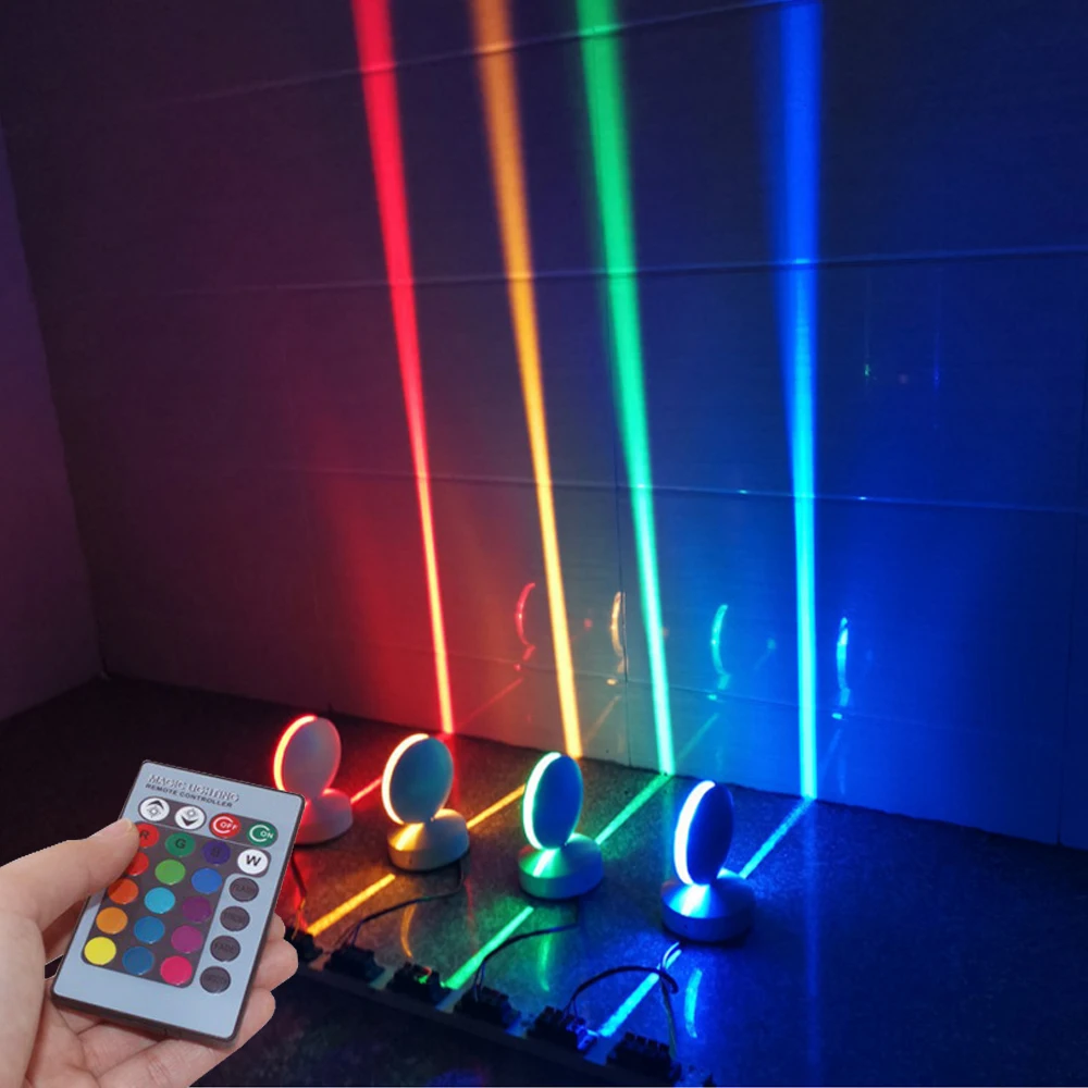 Ac85265v Window Sill Light Led Wall Lamp Remote Control Rgb 360 Degree