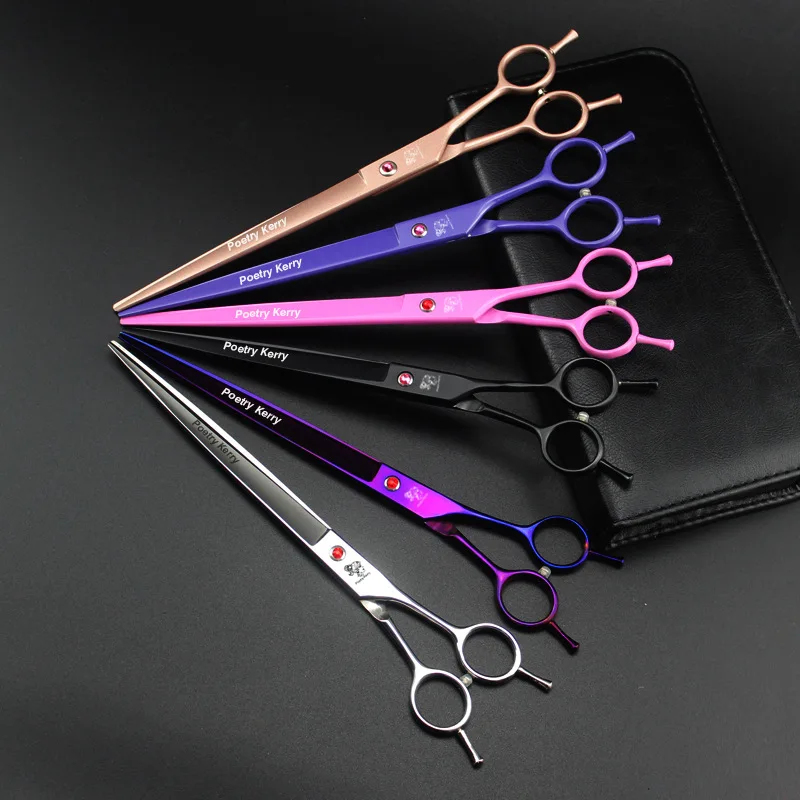 9INCH Colorful Pet Grooming Scissor Dog Shear with Leather Casedog