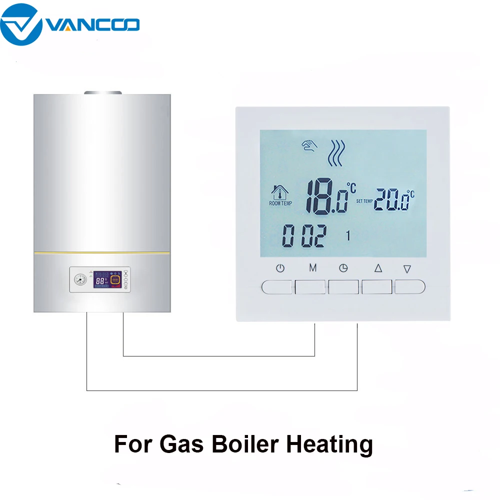 

LCD Gas Boiler Heating Temperature Controller Thermostat Digital Weekly Programmable Thermostat Wall Mounted Thermoregulator