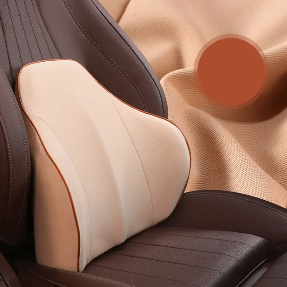 

Car Seat Lumbar Back Cushion Memory Foam Waist Support Pad Slow Rebound Breathable Backrest for Relieve Pressure