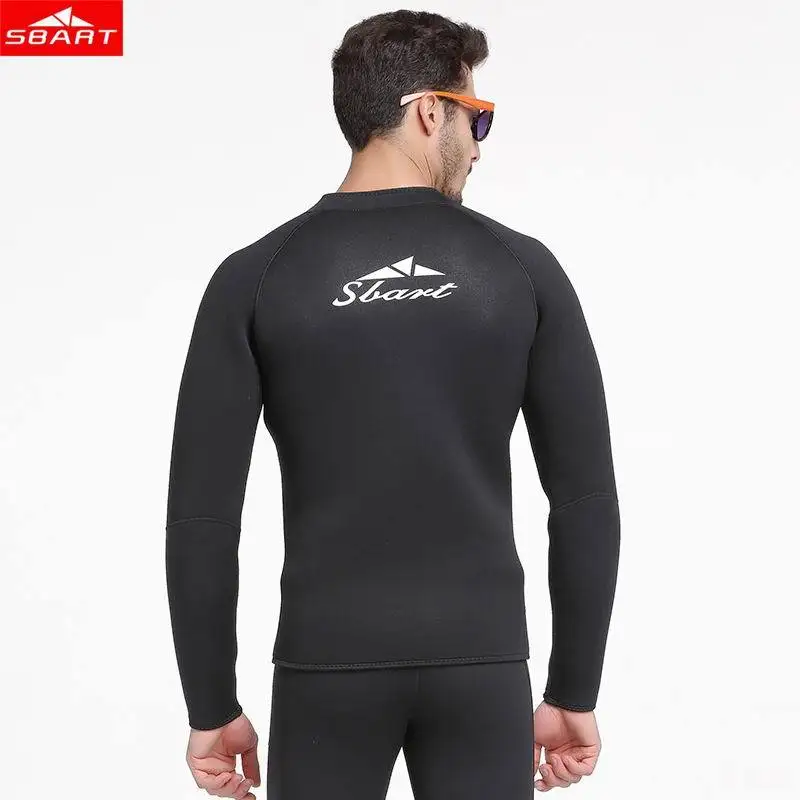 Sbart Winter Men 3mm 5mm Elastic neoprene Diving Jacket swimsuit Split surf Warm stretch spearfishing Tops swimming snorkel