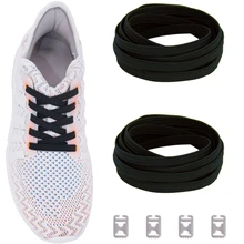 

No Tie Shoe Laces Elastic Shoelaces For Leisure Sneakers Kids Adult Safety Flat Shoelace Unisex Rainbow Color Lazy Lace 1 Pair