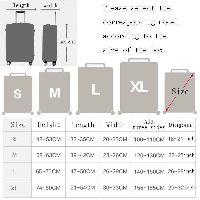 Эластичный Защитный чехол для багажа, дорожные аксессуары для чемоданов 18-32 дюймов, чехлы для чемодана на колесиках, Чехол для багажа