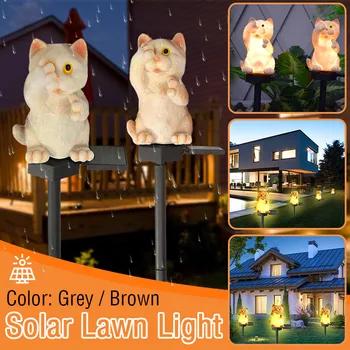 

Led Lawn Light Solar Power Outdoor Garden Waterproof Cat Stake Light Exterior Night Lights Cat Shape Solar Outdoor Energia Lamp