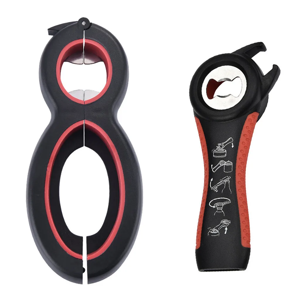 C 2 шт. дома Кухня Многофункциональный бутылок и банок ручной инструмент для открывания гаджет для много размеров крышек бутылки - Цвет: C