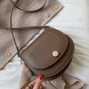 

Summer PU Leather Small Saddle Bag For Women 2020 New Designer Crossbody Bag Female Messenger Shoulder Bags Purses and Handbags