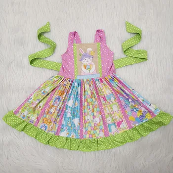 

Easter children girl dress baby girl rabbit summer kid little baby girl flutter sleeve dress children girl dress