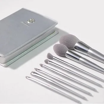 

8 silver snow makeup brush set of loose powder brush eye shadow brush for beginners beauty tools