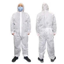Unisex Sanitary Protection Jumpsuit Hazmat Suit Zip Isolation Protective Coveralls Disposable Anti Dust Sanitary Safety Clothing