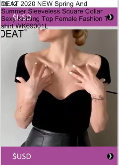 DEAT 2019 new spring sqaure collar sleeveless knitting pullover slim short high waist top female tank WK69001l