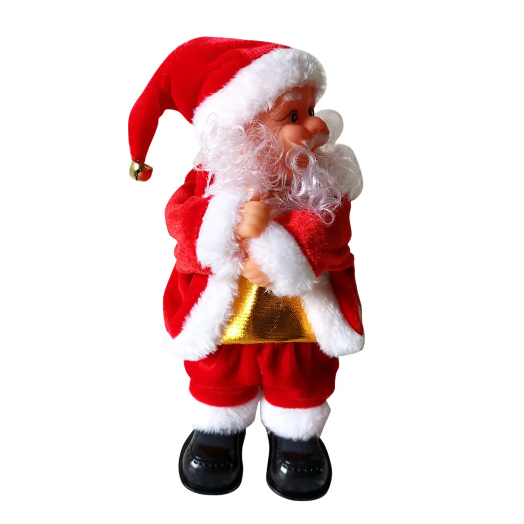Дед Мороз представление трясущиеся руки музыкальный Санта украшения-игрушки Gifes музыка Санта сцена качает головой игрушки Горячая Распродажа игрушек