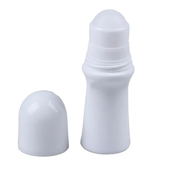 

1pc 30ml Plastic Roll On Bottle Empty Refillable White Deodorant Containers With Plastic Roller Ball Travel Cosmetic Container