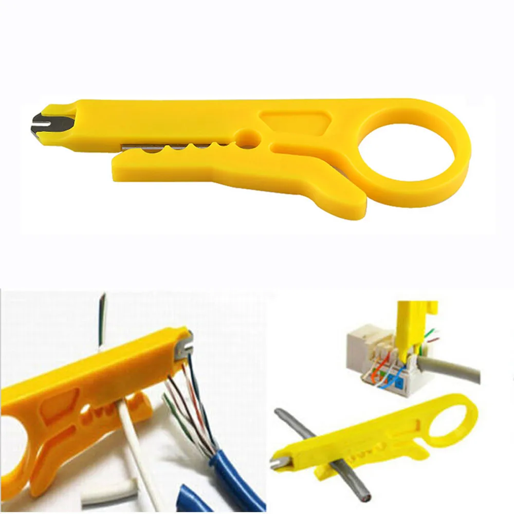 2pcs RJ45 Cat5 Punch Down Tool Network UTP LAN Cable Wire Cutter Stripper Tool