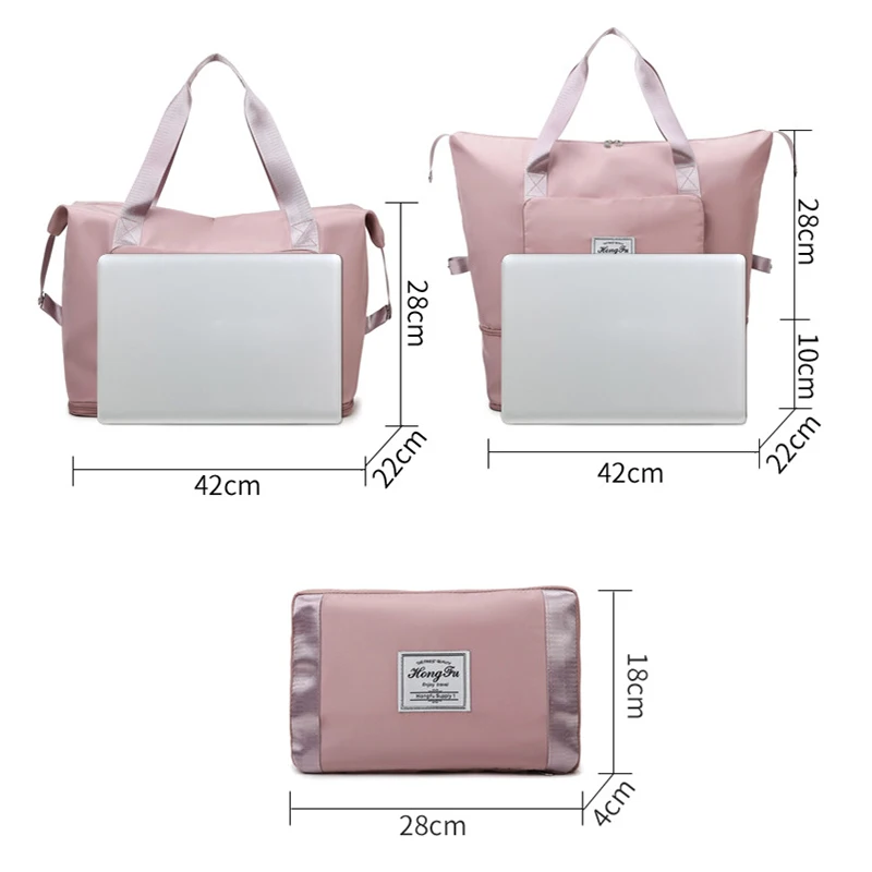 Buylor Travel Bags for Women Storage Folding Bag Large Capacity Waterproof Duffel Shoulder Bag Yoga Sports Handbags Gym Tote