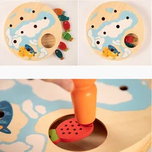 Высокое качество Рыболовная Игра магнитная деревянная рыболовная игрушка для детей ясельного возраста обучение буквам раннее образование