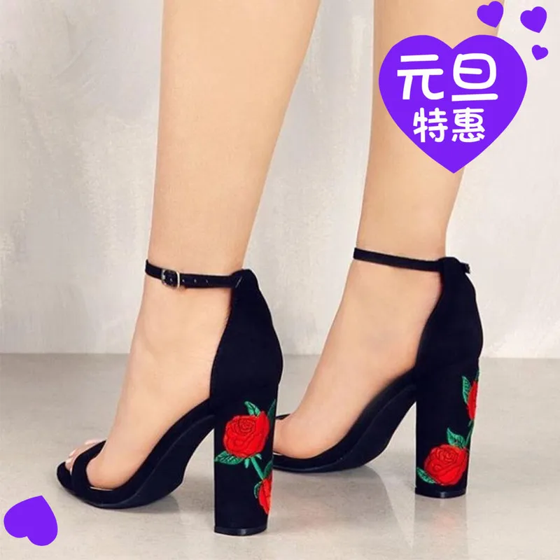 

2017 Large Size 43 Sandals Women's embroidered High Heels's