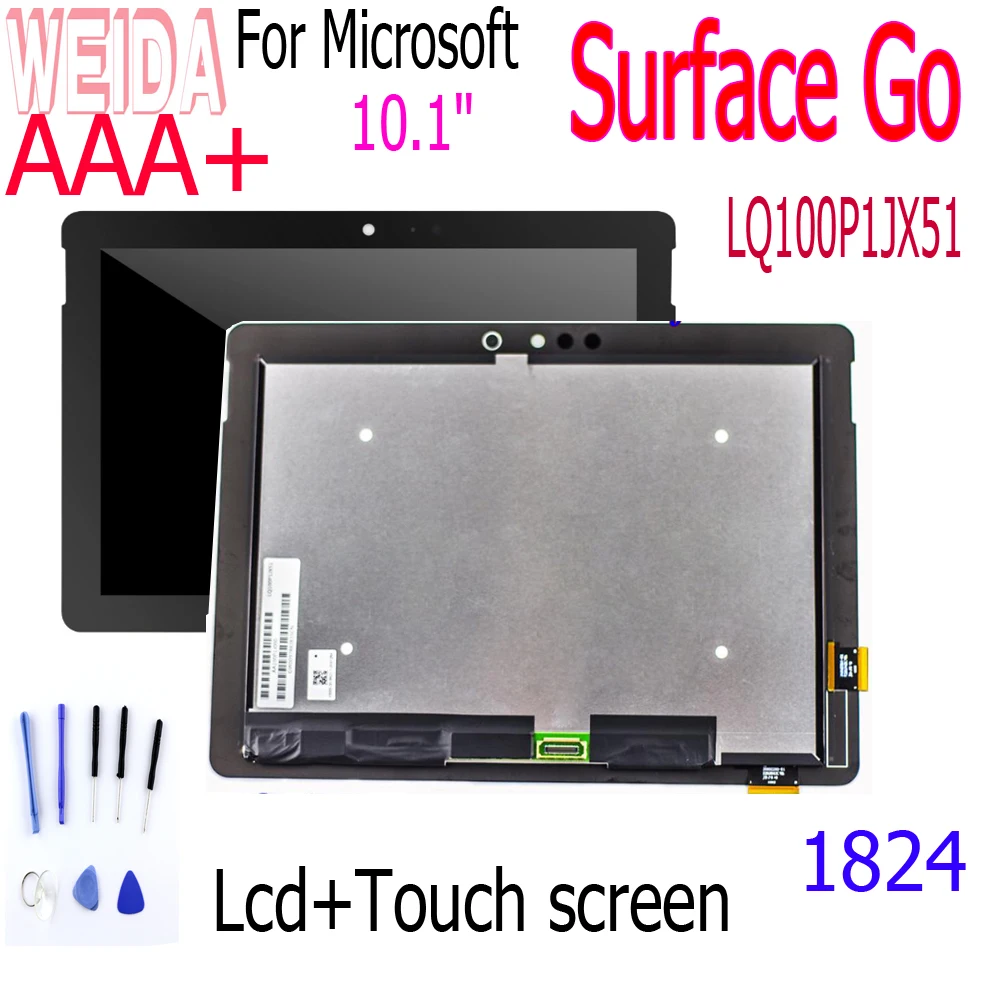 US $124.01 WEIDA 101 For Microsoft Surface Go 1824 Touch Screen Digitizer Glass Lcd Display Assembly Surface Go LQ100P1JX51 LCD